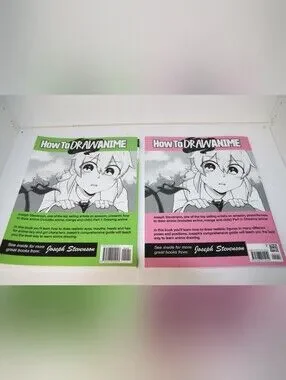Other | How To Draw Anime Part 1 Part 2 Green Pink Covers | Poshmark